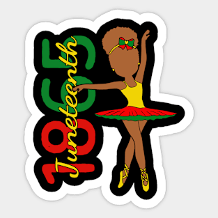 Juneteenth Ballerina Girl ballet kid Celebrate Juneteenth Sticker